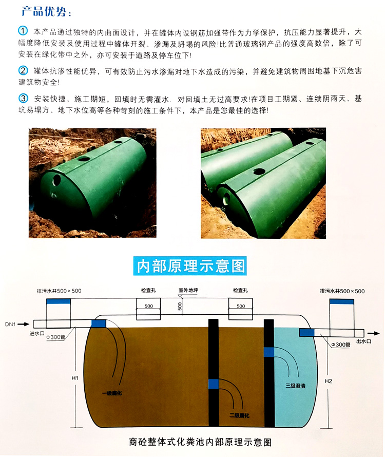 鱼台玻璃钢化粪池